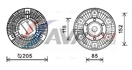 Clutch, radiator fan