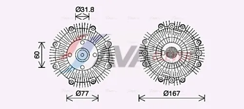 Clutch, radiator fan