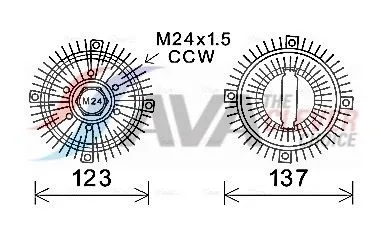 Clutch, radiator fan