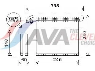 Evaporator, air conditioning
