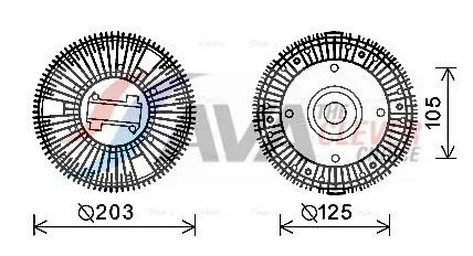 Clutch, radiator fan