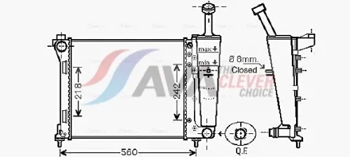 Radiator, engine cooling
