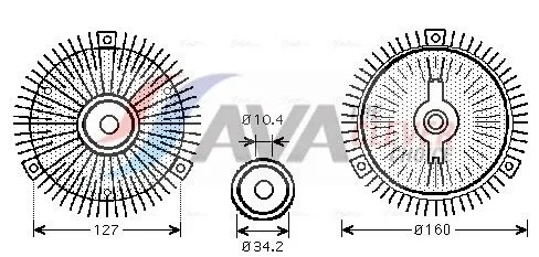 Clutch, radiator fan