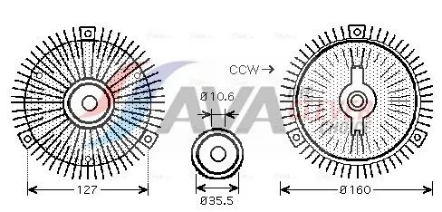 Clutch, radiator fan