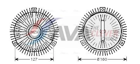 Clutch, radiator fan