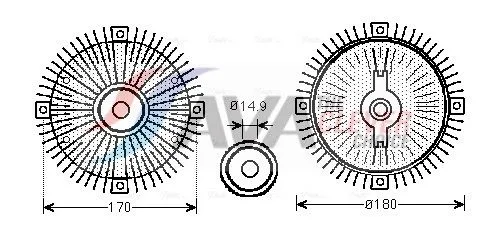 Clutch, radiator fan