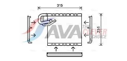 Evaporator, air conditioning