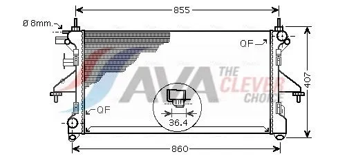 Radiator, engine cooling