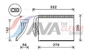 Evaporator, air conditioning