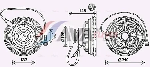 Clutch, radiator fan