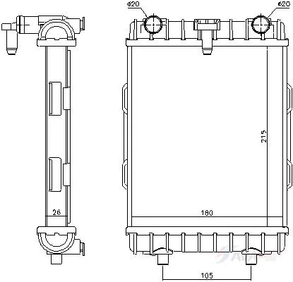 Radiator, engine cooling
