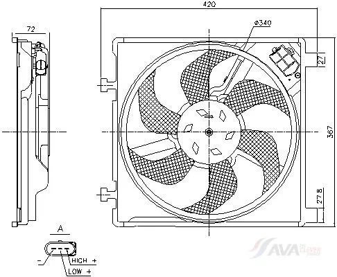 Fan, engine cooling