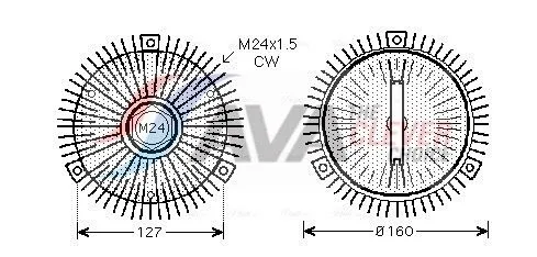 Clutch, radiator fan