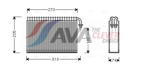 Evaporator, air conditioning