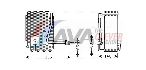 Evaporator, air conditioning